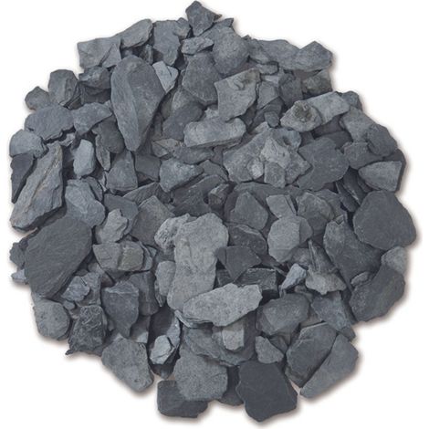 Jardinex – Paillage ardoise 10/40 mm – Sac de 25 kg – Pour plantes de bruyère et jardins secs – Couleur noire – Densité 75 kg/m²