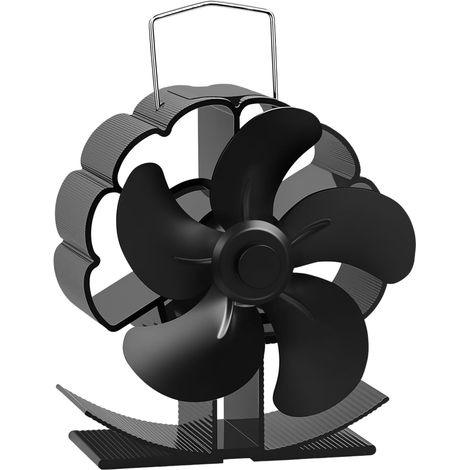 Ventilador para estufa de leña, 5 aspas, ventilador de chimenea accionado por calor, 12,7 x 11,7 cm, silencioso, accesorio para estufas de leña, chimeneas, estufas de gas y leños. (1/5)