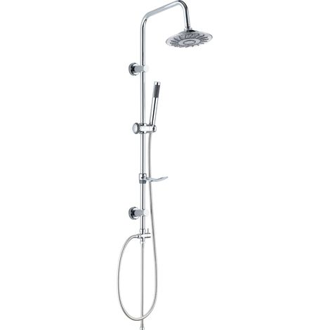 Conjunto de Ducha RY-S002 con Grifo Monomando Barra Extensible Rociador Ø25cm Flexo 150cm DP GRIFERIA