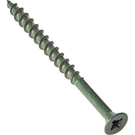 ForgeFix DS4560 Decking Screw Pozi Compatible ST Green Anti-Corrosion 4.5 x 60mm Box 200 FORDS4560