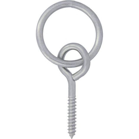 Anneau Sur Piton À Vis - Acier Zingué - Ø50 X 139 Mm - Pour Plafond Mur Poutre Bois - 1 Pièce
