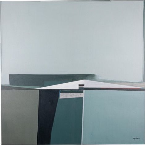 Quadro "Naska" stampa su tela con dettagli dipinti a mano 140 x 3,5 x 140h cm (1/3)