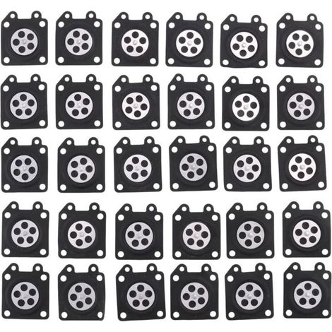 30Pcs Pièces de Carburateur Tampons Membrane Tronçonneuse Pour 2500/3800/4500/5200/5800 Accessoires (1/4)