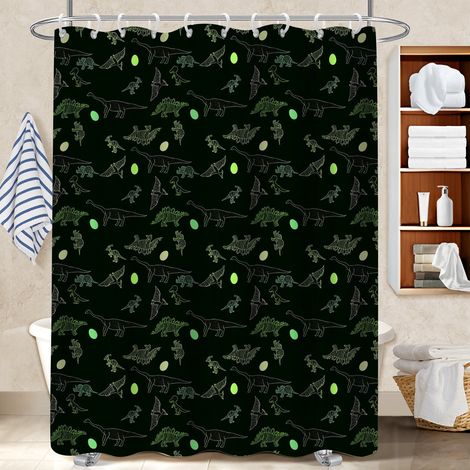 Rideau de bain en polyester 180x180 esthétique séparation douche pour une ambiance tropicale et dépaysante (1/5)