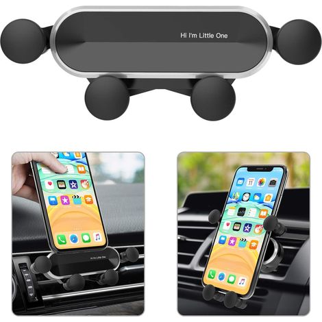 Support Téléphone Voiture Universel avec Rotation 360°, Support Smartphone Voiture Ventilation pour Samsung S20 / S10, Huawei, Oneplus, Les Autres Smartphone et GPS, (1/5)