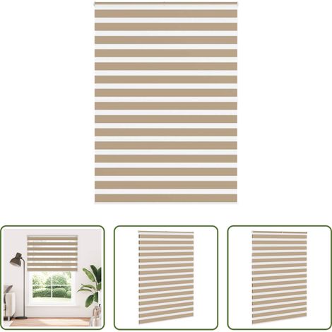 vidaXL Sonnenschutz -  Doppelrollo Sandbraun 165x200 cm Stoffbreite 160,9 cm Polyester (1/5)