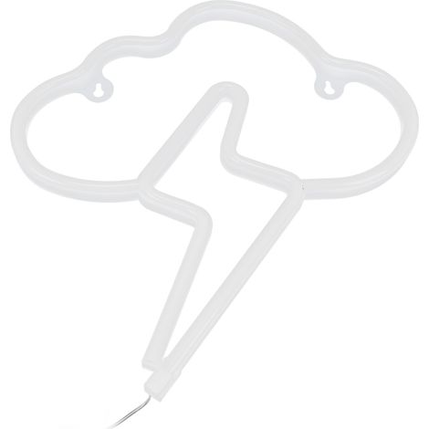 Lampe néon LED à piles, veilleuse innovante rose et jaune pour chambre à coucher ou chambre d'enfant (1/5)
