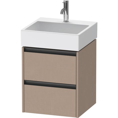 Duravit Ketho.2 bâti-support de lavabo suspendu, 2 tiroirs,