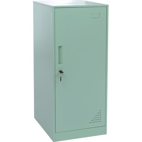 [NEUWERTIG] Spind HHG-503, Schließfach Wertfachschrank Schließfachschrank Tür Kleiderstange, 90x38x45cm Stahl mintgrün