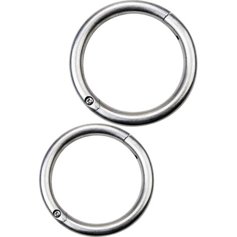 2pièces Dispositif De Sevrage Pour Veaux Anneau De Traction Nasal Acier Outil De Sevrage Pour Bovins Réutilisable Accessoire Pour Vaches (1/5)
