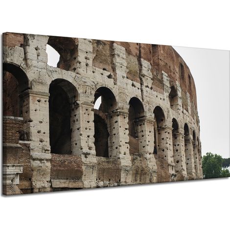 Leinwandgemälde Architektur Kolosseum Rom 120x70 Italien Antike Vogel