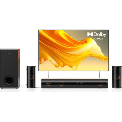 5.1CH Barre Son TV, Dolby Atmos Barre Son, Home Cinéma 2 Enceintes Arrières Filaire, Enceintes Téléviseur avec 5.25'' Subwoofer, Bluetooth PC Soundbar, 380W Puissance de Crête, 2025 (1/5)