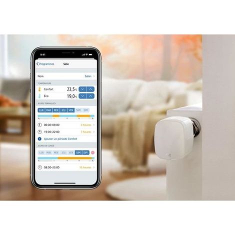 Vanne de radiateur intelligente EVE THERMO - Technologie Apple HomeKit et programmes autonomes Bluetooth Thread (1/5)