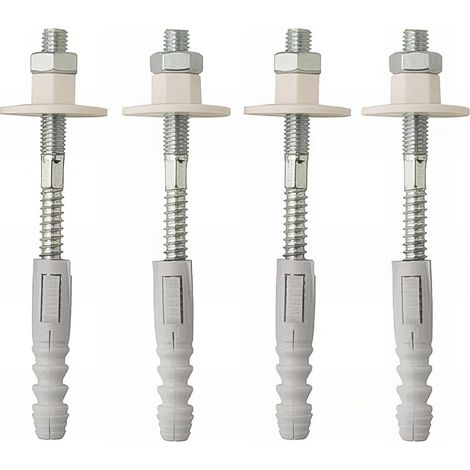 Scell-It – Kit de fixation pour chauffe-eau – 10 chevilles nylon 65mm – Goujons acier zingué 120mm – Pour matériaux pleins