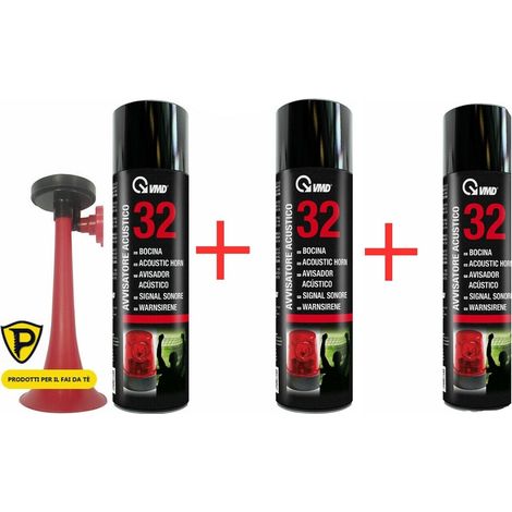 Bomboletta spray avvisatore acustico 300ml sirena tromba stadio Vmd 32 (1/2)