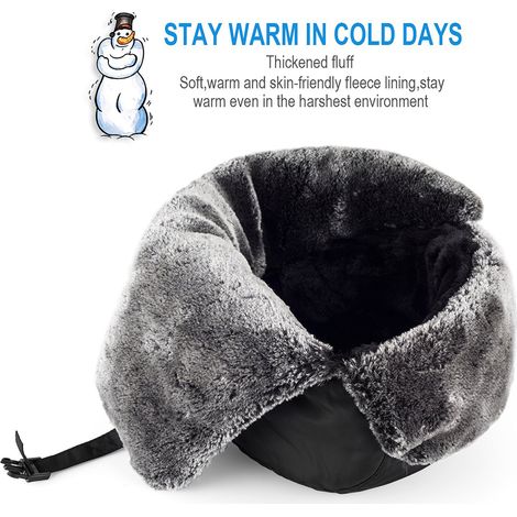 Unisex Warme Trappermütze mit abnehmbarer Maske, winddicht, weich, Wintermütze (1/5)