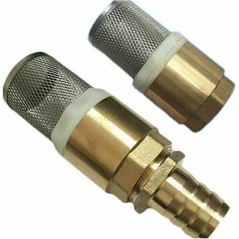 Clapet Anti-Retour Pagode 1 Pouce (25MM) en Laiton - Clapet Pied Anti-Retour avec Crépine d'Aspiration en Acier Inoxydable (1/5)