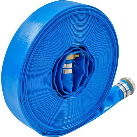 2"x100 ft Lay Flat Water Discharge Hose Industrial Agricultural Water Pump Drain for agricultural irrigation, landscaping, courtyards, lawns, swimming pools