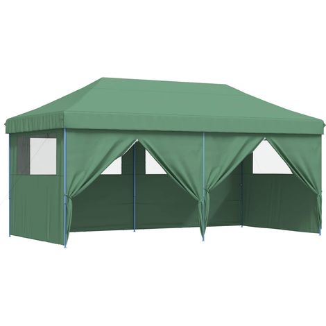 Party Tent Folding Green 292 x 580 x 315 cm Oxford Fabric vidaXL
