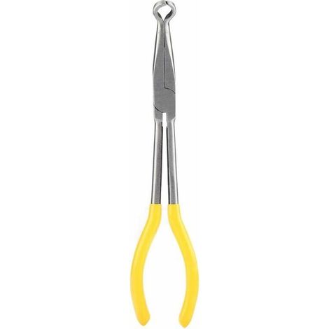 Pince à bec long, pince extra longue à nez incurvé à degrés ou outil de réparation d'artisanat en forme de O pour la réparation 27.5cm Fontainebleau (1/5)