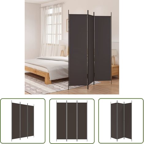 Paravent Cloison de séparation 3 panneaux, Pour Jardin, Balcon, Terrasse Marron 150x200 cm Tissu OIB3947E (1/5)