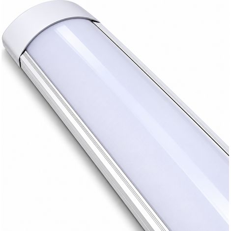 Plafoniera LED 150cm 48w 220v smd bordo laterale argento P25-48WLuce Calda 3000k