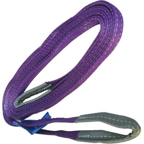 Élingue 1 tonne, 1 mètre, Silverline 633720 - Sangle de levage robuste, capacité 1000 kg, longueur 1 m, couleur argent, accessoire de manutention.
