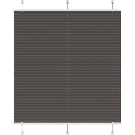Plissee Schwarz 115x100 cm Stoffbreite 114,4 cm Polyester