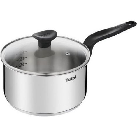 Casserole inox 20cm avec couvercle - Tefal - e3082404 (1/5)