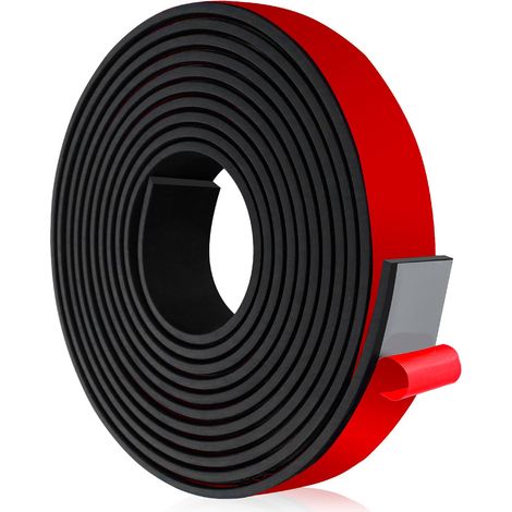 Bande néoprène 3m×25mm×5mm – Joint plat caoutchouc antidérapant, feuille neoprene adhésif pour DIY protection antichoc