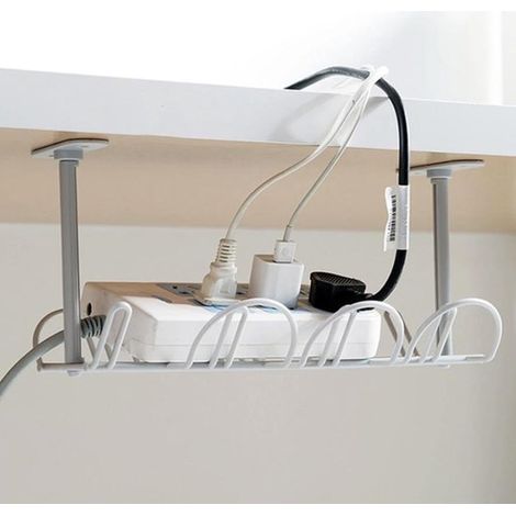 Boîte de rangement pour multiprise et câbles – Adhésif – Blanc – Organisateur de câbles (1/5)