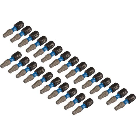 Draper T20X25MM IMPACT S/D BIT 25PK 05692 TX-STARÂ® Impact Screwdriver Bits, 1/4" Hex