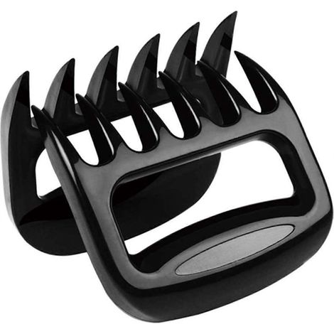 Pinces à porc effiloché pour barbecue, pinces robustes pour hacher la viande, accessoires pour fumoir et barbecue fumé (noir) (1/5)