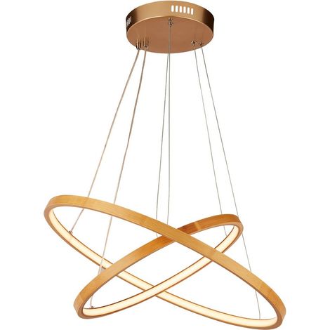 Searchlight Eternity Suspension LED Plafond Bambou Naturel & Métal Doré