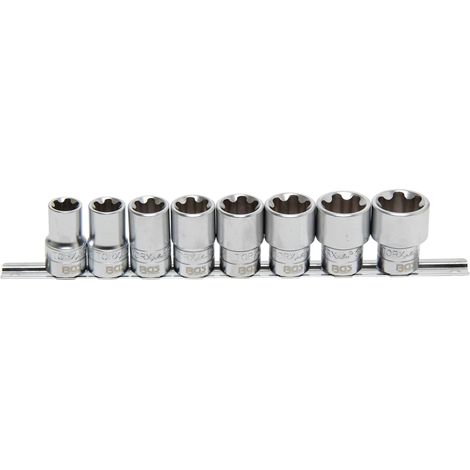 BGS  juego  de  vasos  perfil  T  Plus  (para  Torx  Plus)  entrada  cuadrado  interior  12,5  mm  (1/2")  SW  18EP  -  32EP  8  pzs.  -  8806 (1/3)