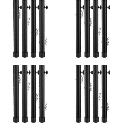 Rallonges de pieds de table pliables, adaptées aux pieds droits et courbés, rallonges réglables en hauteur, paquet de 16 pièces. (1/5)