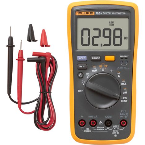 Multímetro digital portátil FLUKE F18B de 4000 cuentas, voltímetro, amperímetro, universal, medición de voltaje CA/CC, resistencia, capacitancia, medición de diodos. (1/5)