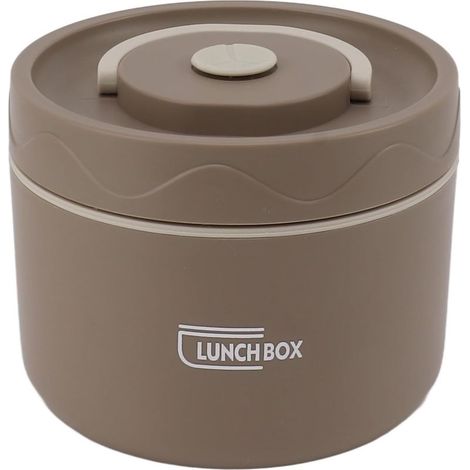 Boîte à lunch Bento isotherme en acier inoxydable 550 ml, ronde (1/5)