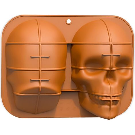 Totenkopf-Kuchenform, Halloween-Kuchenform, lebensmittelechtes Silikon