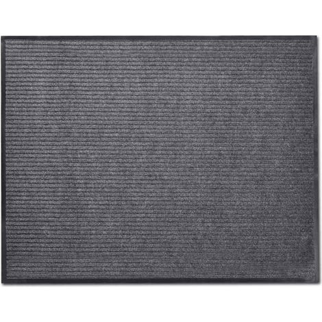 Door Mat Grey 90 x 60 cm PVC vidaXL