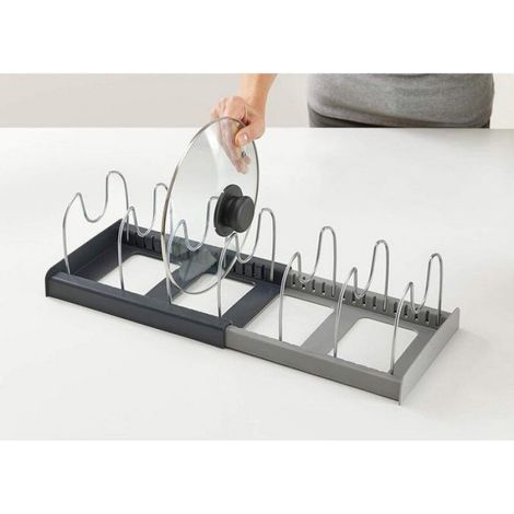 Support à casseroles réglable - Rangement pour 7 casseroles et poêles - Organisateur de cuisine sur pied - Acier inoxydable HIP+304 (1/5)