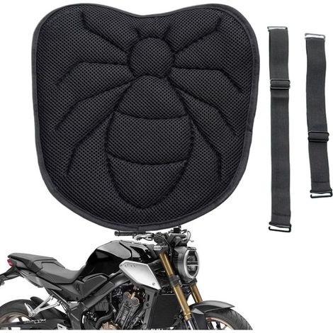 Housses de siège pour motos et scooters - Tapis de siège antidérapant - Housse de siège de vélo électrique absorbant les chocs avec 3D - Pour conducteurs de scooters et de véhicules (1/5)