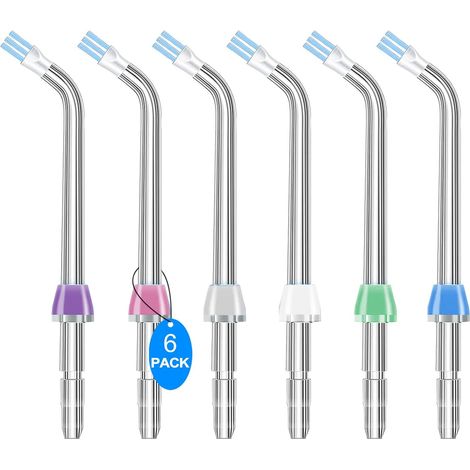 Embouts de rechange compatibles avec les hydropulseurs Waterpik WP-100, WP-250, WP-450, WP-560 et WP-660, ainsi qu'avec d'autres irrigateurs buccaux embouts anti-plaque (6 embouts Plaque Chaser) (1/4)