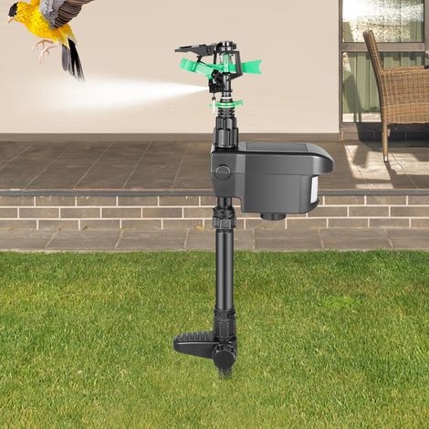 Jet d'eau répulsif pour animaux, arroseur à énergie solaire activé par mouvement, angle de pulvérisation et distance de (1/5)