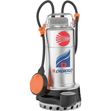 Bomba de elevación y vaciado Pedrollo Dm10 con flotador, 1 HP, sumergible, monofásica, alto caudal (1/2)
