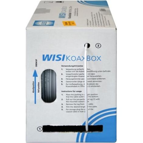 WISI Koaxialkabel Abrollbox MK 96 A 75 OHM 250m WS 250 Stk (1/2)