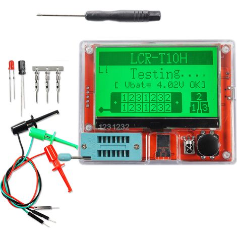 Irovami Testeur LCR-T10H transistors – Capacité/résistance/diodes – Idéal pour électronique, test, atelier (1/5)