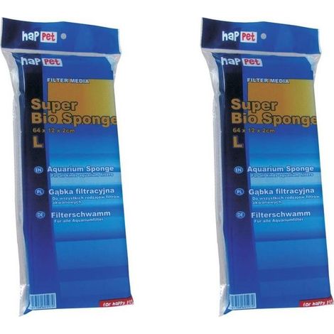 Lot de 2 Mousses bleues 64 cm X 12 pour filtre d'aquarium (1/5)