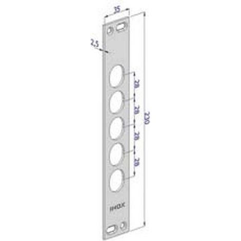 1PZ CONTROPIASTRA PER SERRATURE PORTE BLINDATE IN ACCIAIO INOX INTERNO 28 CP2500 - (CP2500XAI28)