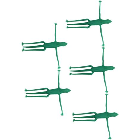 Attache pour Plantes de Jardin en PVC Vert, 5 Pièces, Lézard Fixation Auxiliaire pour Branches et Câbles, Usage Atelier ou Bureau, Décoration Adorable (1/5)